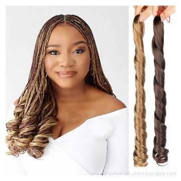 Julianna Loose Curls Braiding Hair French Curls Synthetic Braiding Hair Spiral Curl Hair Extensions Wavy Braids Pony Style